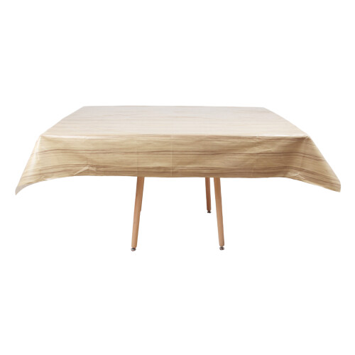 (Plain Dark Beige) Rectangular Tablecloth. 140x180cm PVC Table Cloth. 1