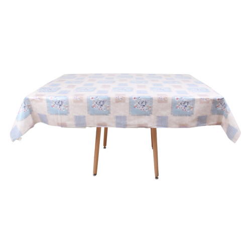 (Blue Rose) Rectangular Tablecloth. 140x180cm PVC Table Cloth. 1