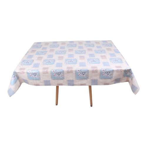 (Blue Rose) Rectangular Tablecloth. 140x180cm PVC Table Cloth. 2