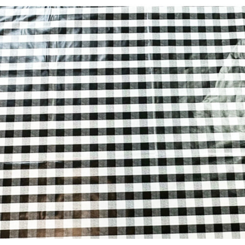 (Black Checked) Square Tablecloth.140x140cm PVC Fiber Table Cloth.