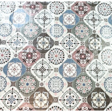 (Blue Hitit) Square Tablecloth.140x140cm PVC Fiber Table Cloth.
