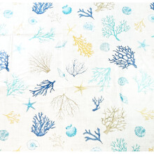 (Blue Bush) Square Tablecloth.140x140cm PVC Fiber Table Cloth.
