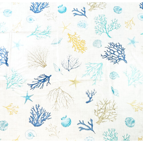 (Blue Bush) Square Tablecloth.140x140cm PVC Fiber Table Cloth.