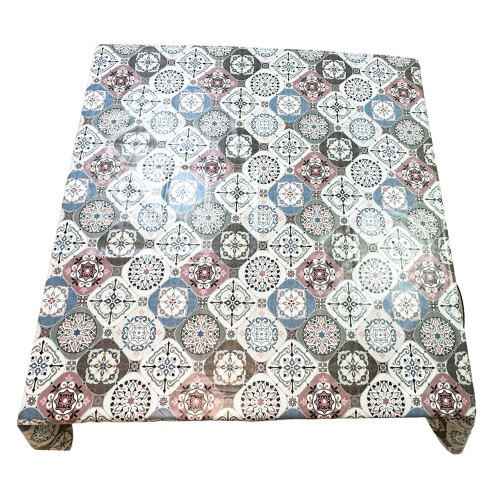 (Blue Hitit) Square Tablecloth.140x140cm PVC Fiber Table Cloth. 1