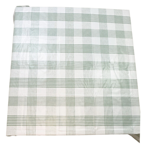 (Green Checked) Square Tablecloth.140x140cm PVC Fiber Table Cloth. 1