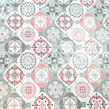 (Red Hitit) Square Tablecloth.140x140cm PVC Fiber Table Cloth.