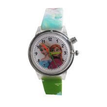 Green Princess Queen Watch FLASHING LIGHTS Numbers Child Watches Easy Time
