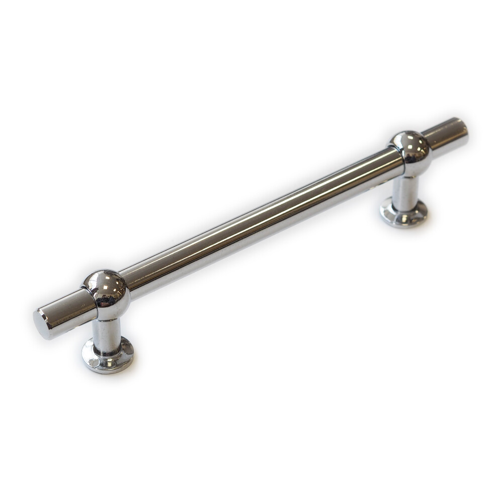 (160mm Handle) Polished Chrome T Bar Handle 160mm & Knob Pull