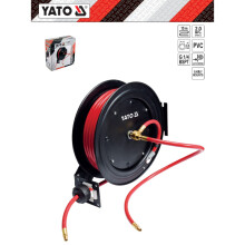 YATO YT-24250, pneumatic air hose on automatic roller, 15 m long, auto rewind