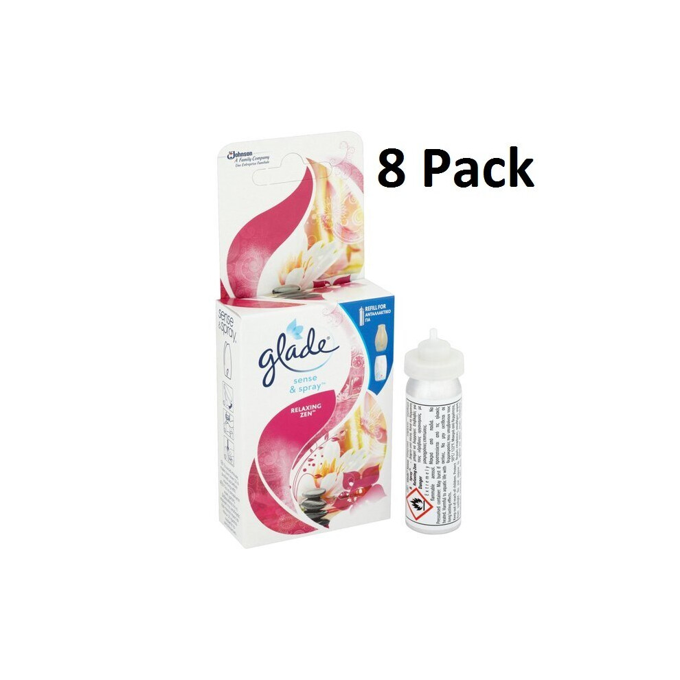 8 x Glade Sense and Spray Relaxing Zen 18ml