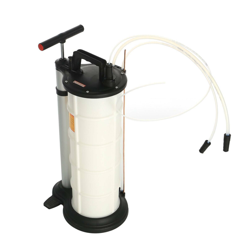 9L Car Boat Oil Extractor Manual Pump Vacuum Brake Fluid Fuel Transfer White 701160668030