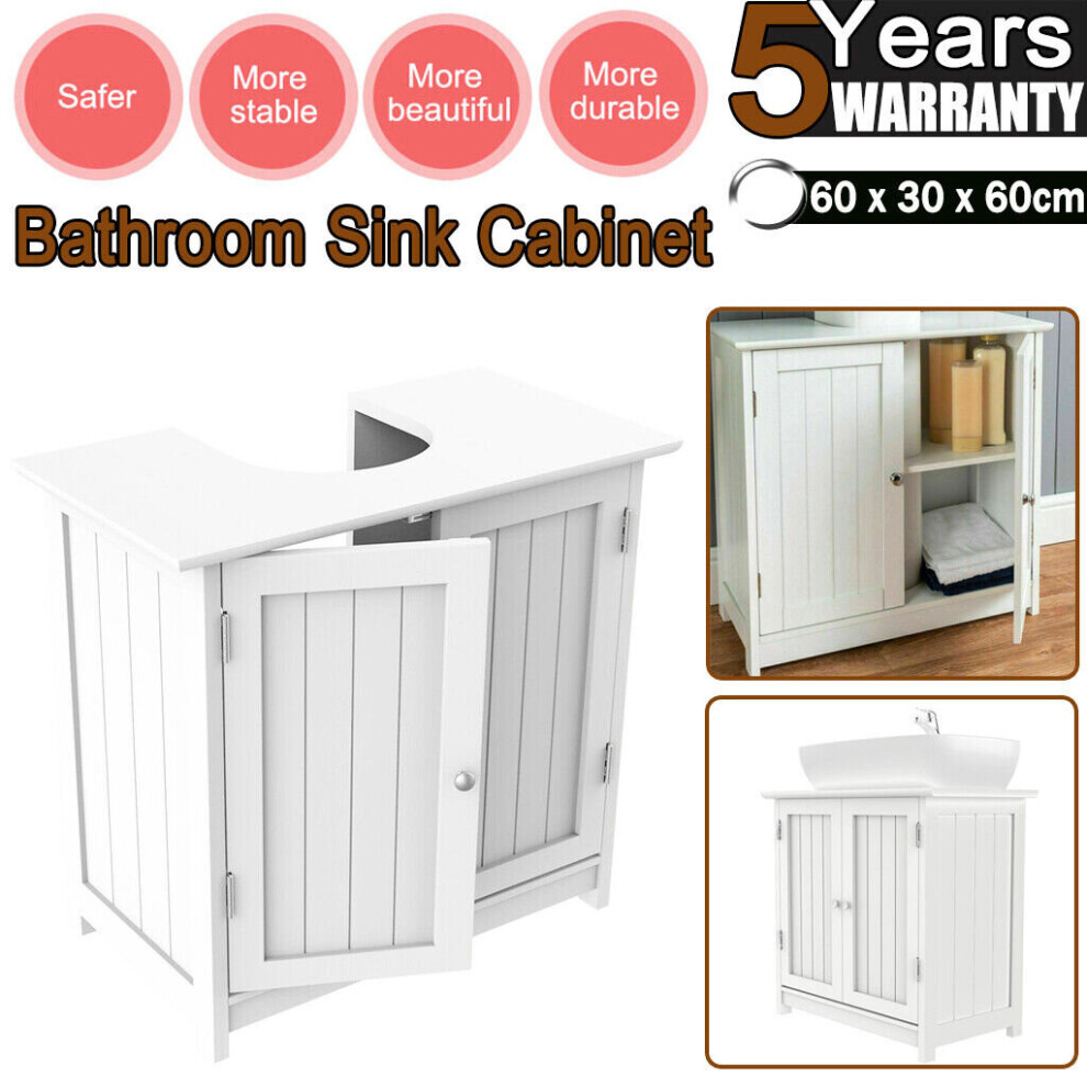 Bathroom Sink Cabinet Under Basin Cupboard Toilet Storage Furniture W