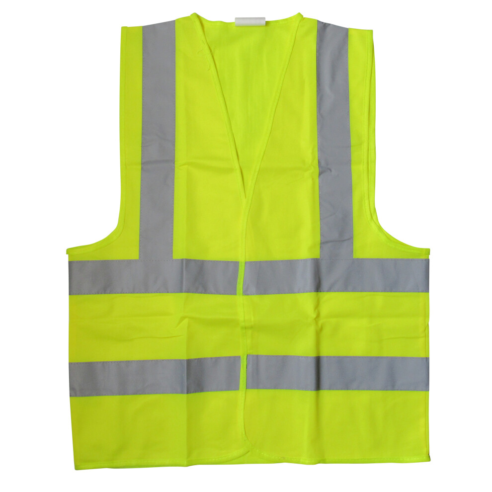 (Large) Reflective Safety Hi Vis Vest (High Viz Waistcoat) 600988545359