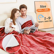 Mia&Coco Electric Heated Blanket Throw OB-008 180x200cm Red