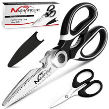 Magnificent Kitchen Scissor, Heavy Duty Scissors for Kitchen Use with Cover & Gift Stainless Steel Shears, Kitchen Scissor with Soft Grips for Meat