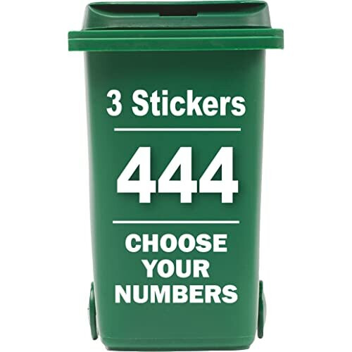 3 Pack Wheelie Bin Numbers for Bins Choice of Numbers 09 Wheelie