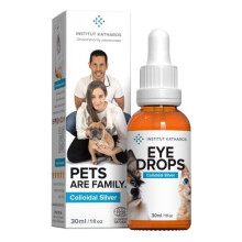 INSTITUT KATHAROS Eye Drops for Dogs & Cats - Fights Eye Infection - Powerful Antibiotic Dog & Cat & Kittens Treatment : Wash, Care, Dry, Gunky Eyes