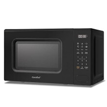 COMFEE' 700w 20 Litre Digital Microwave Oven with 6 Cooking Presets, Express Cook, 11 Power Levels, Defrost, and Memory Function - Black -
