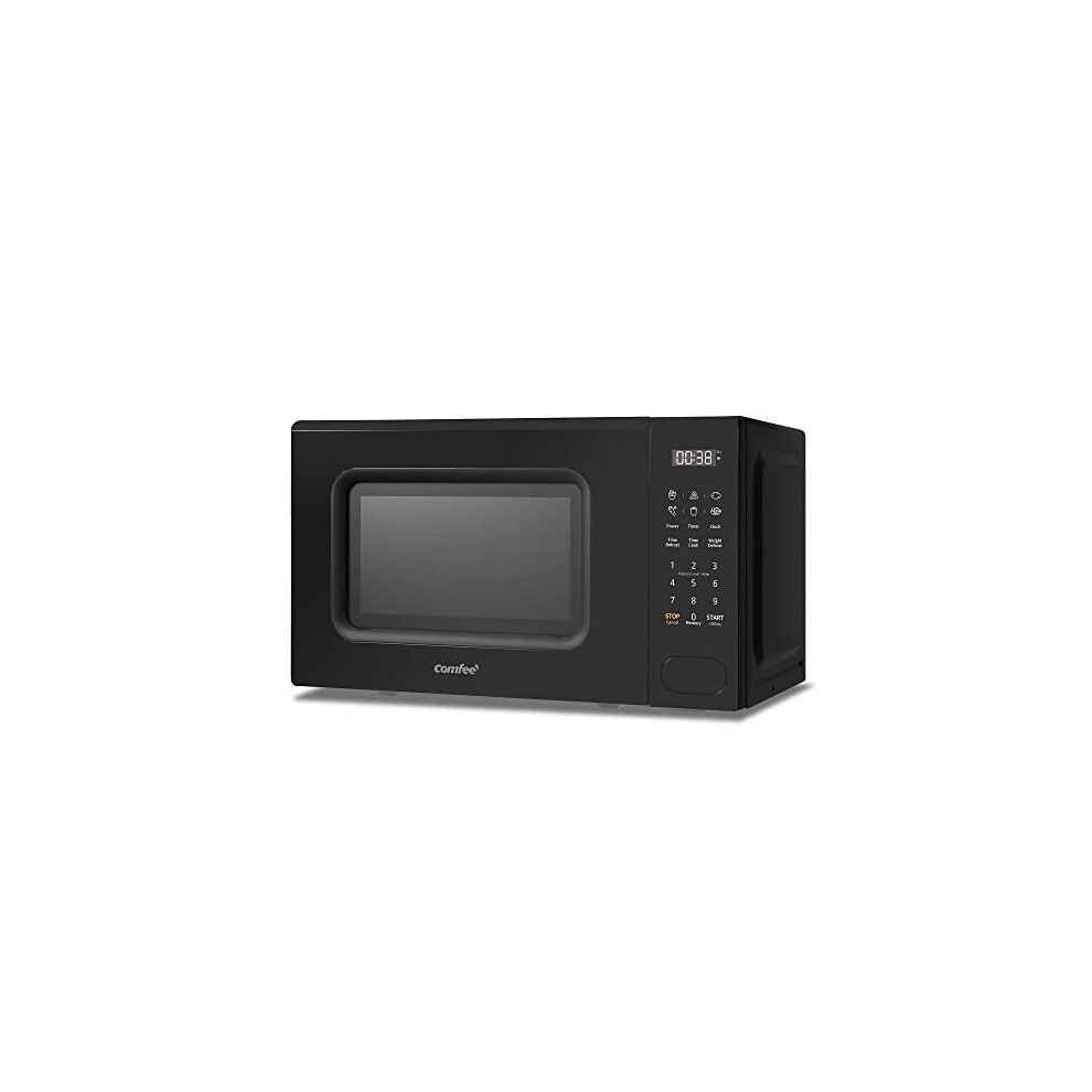 COMFEE' 700w 20 Litre Digital Microwave Oven with 6 Cooking Presets, Express Cook, 11 Power Levels, Defrost, and Memory Function - Black -