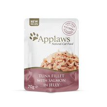 Applaws Natural Wet Cat Food Tuna and Salmon in Jelly Pouch for Adult Cats 16 x 70g Pouches