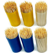 600pk Wooden Toothpicks by Keep It Handy | 6 x 100pk Multipurpose Cocktail Sticks for Dental Teeth Care, Cocktails Frill Sticks, Fruit Pick Sticks |