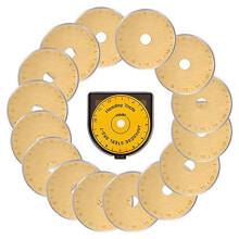 Headley Tools 45mm Rotary Cutter Blade Titanium Color (Pack of 15) Fits Fiskars Turecut (45mm,Quantity 15pcs),Rotary Cutter Blades 45mm, Rotary