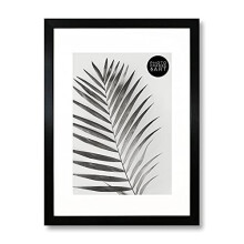 pf+a REAL GLASS A3 Frame With Mount For A4 - Oxford Black Frame With Glass - A3 for A4 Picture Frame With White Mount