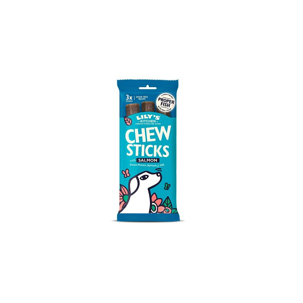 Lily's Kitchen Chew Sticks With Salmon Grain Free Dog Treat (10 X 120 G)