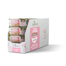 Applaws 100% Natural Wet Dog Food Tins, Chicken Breast with Ham and Vegetable in Broth, 156g (Pack of 12)