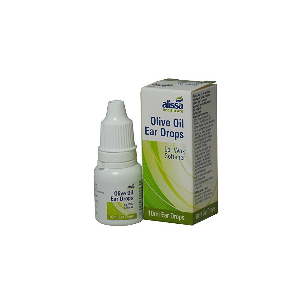 Alissa 5 X Olive Oil Ear Wax Drops Softens Removes Wax 10Ml (5 Packs)