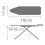 Brabantia Brabantia - Ironing Board A - With Steam Iron Rest - Adjustable in Height - Non-Slip Rubber Feet - Cotton Cover with Foam Layer - Foldable - Morning 3