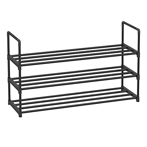 Songmics 3-shelf Shoe Rack, Metal Shoe Storage Organiser, Easy To 