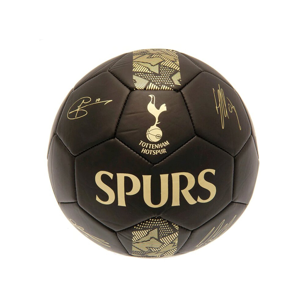 Spurs Phantom Signature Ball Black Gold Size 5