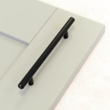 (128mm Handle) Matt Black Round T Bar Handles 96mm 128mm 160mm