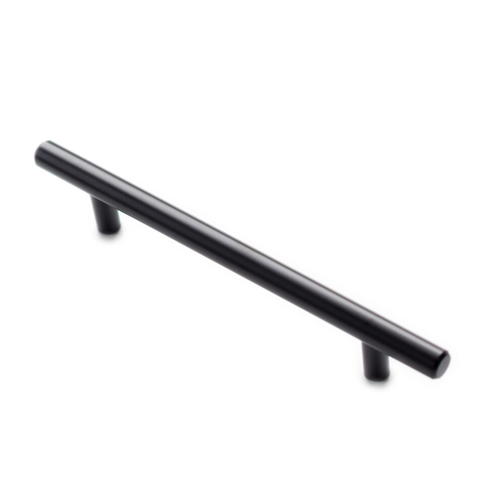 (96mm Handle) Matt Black Round T Bar Handles 96mm 128mm 160mm