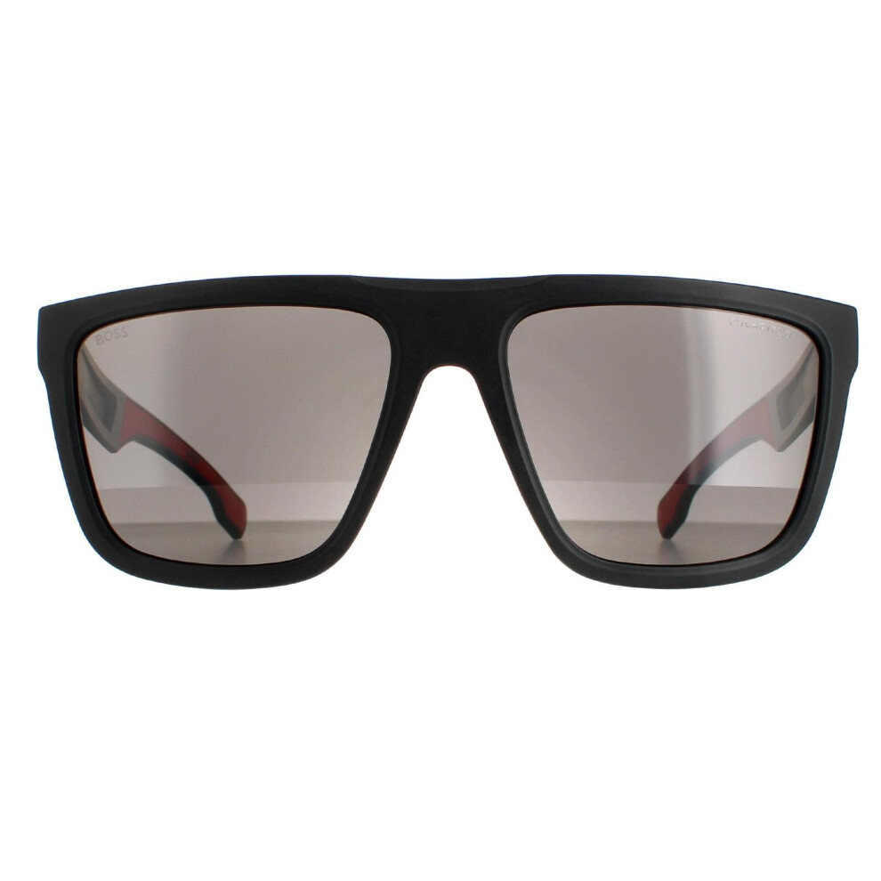 Hugo Boss Sunglasses Boss 1451/S 003 M9 Matte Black Grey Polarized Black,Grey