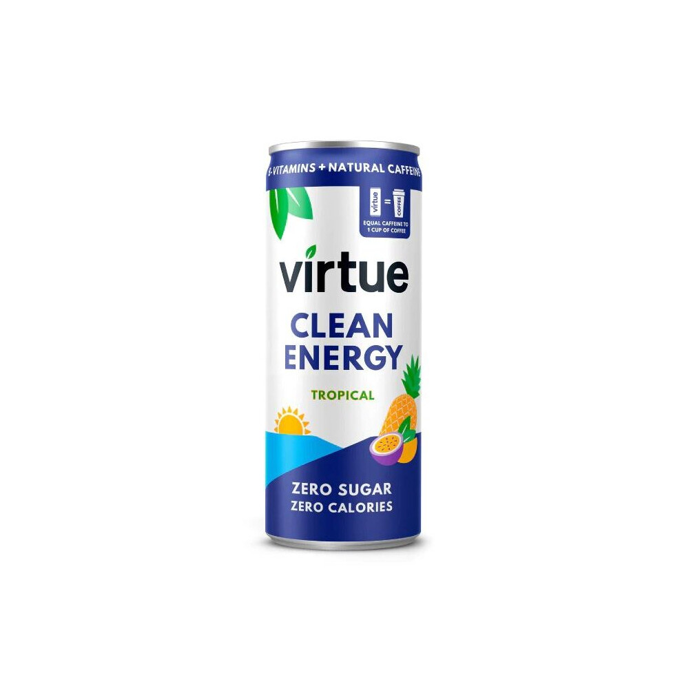 Virtue Drinks Clean Energy - Tropical 250ml (Pack of 12)