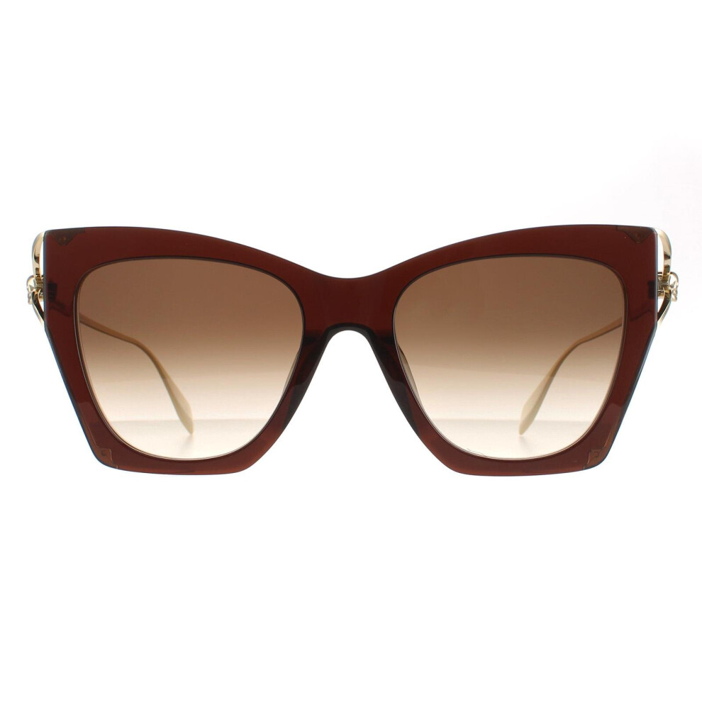 Cat Eye Womens Brown Gold Brown Gradient AM0375S