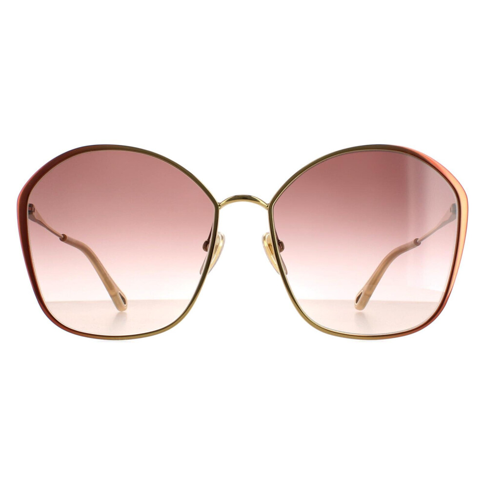 Chloe Sunglasses CH0015S 002 Dark Brown Gold  Brown Gradient