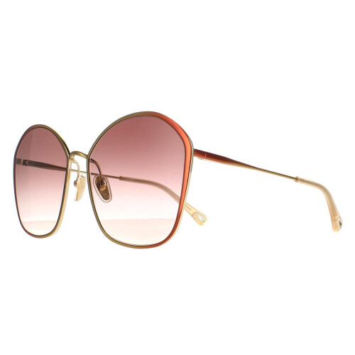 Chloe Chloe Sunglasses CH0015S 002 Dark Brown Gold  Brown Gradient 1