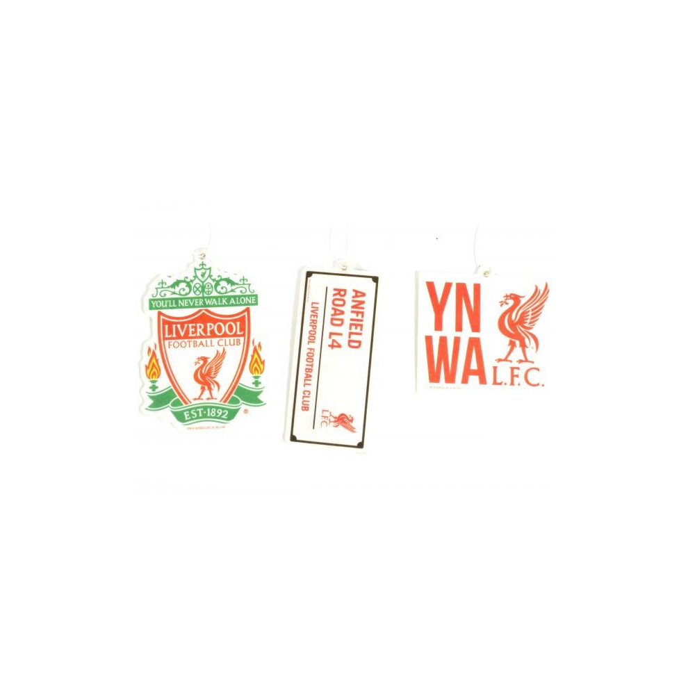 Liverpool Fc Liverpool Three Pack Car Air Freshener Liverbird, Street Sign, Ynwa