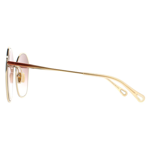 Chloe Chloe Sunglasses CH0015S 002 Dark Brown Gold  Brown Gradient 2