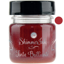 (Ruby Sunset) Calligraphy Shimmer Ink Metallic Writing Inks