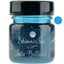 (Dazzling Lagoon) Calligraphy Shimmer Ink Metallic Writing Inks