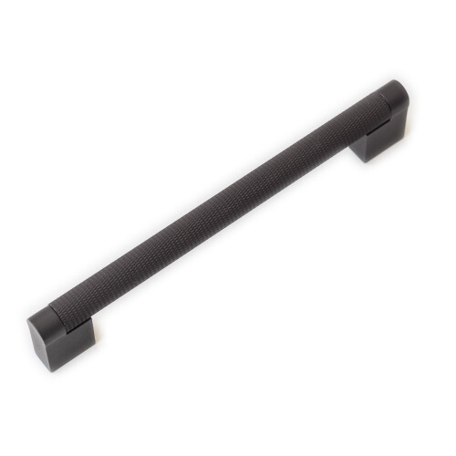 Dark Grey Gunmetal 160mm Knurled Textured Cabinet Handle