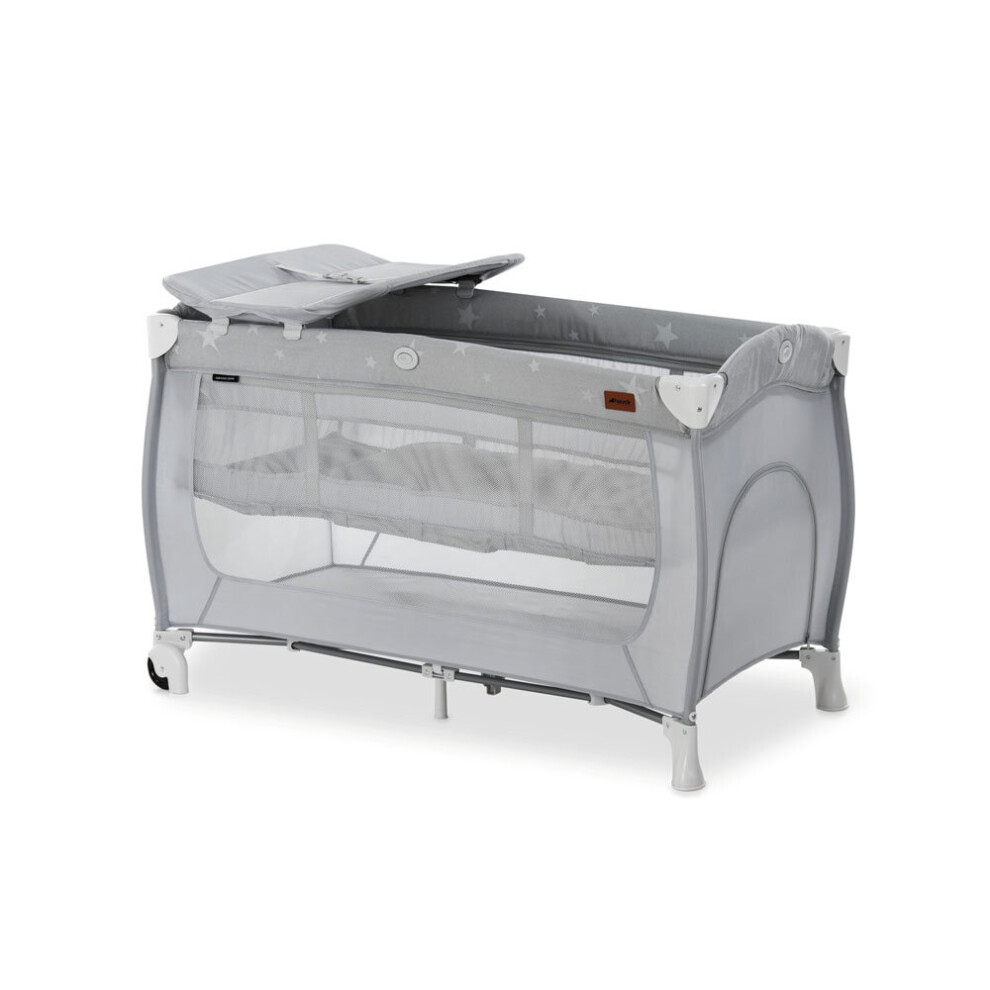 Hauck Stars Sleep N Play Center 4 In 1 Travel Cot, Grey