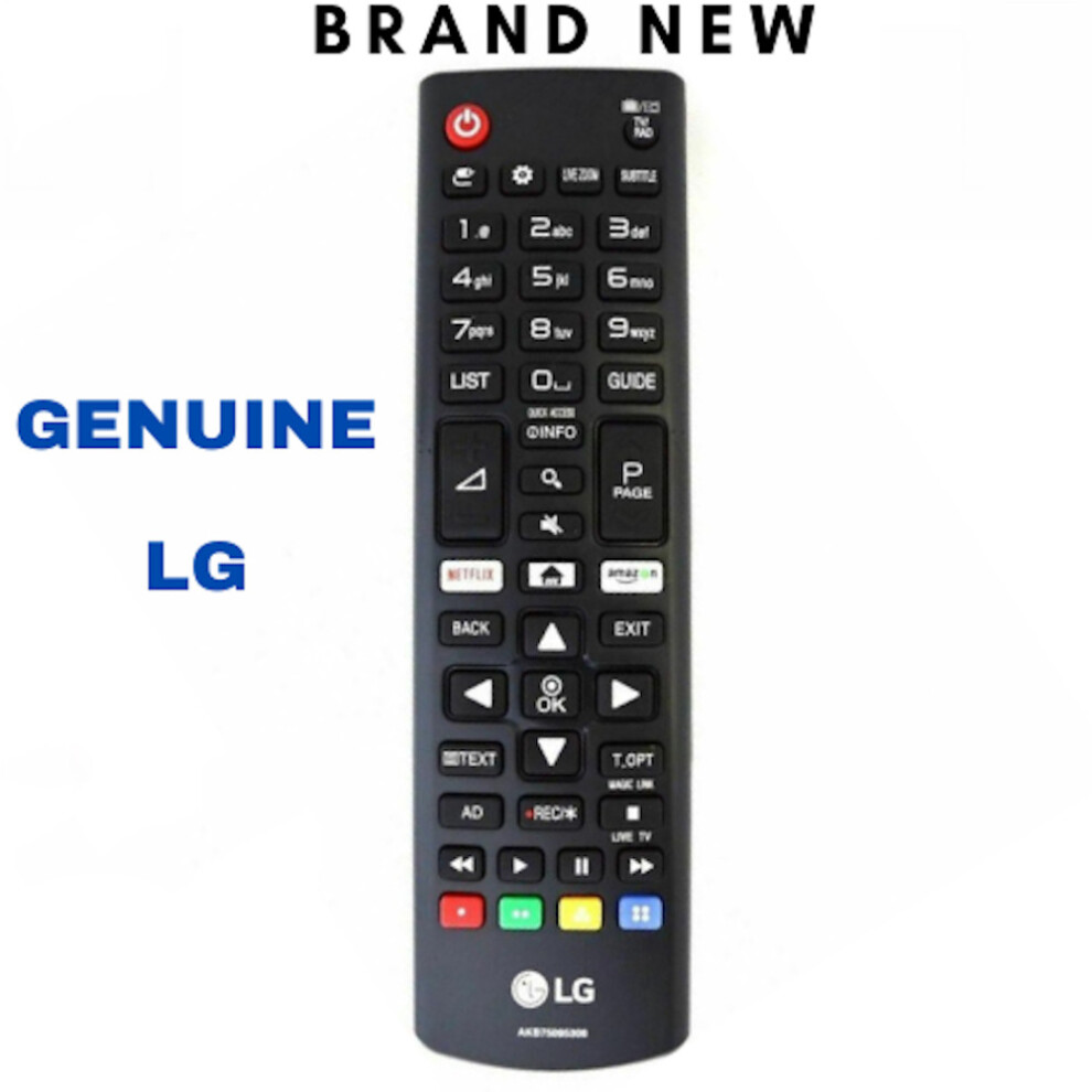 Brand New Genuine Original UK TV Remote Control Replaces LG AKB75375608