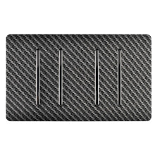 Trendi 4 Gang (2 Way & 3xIntermediate) Glossy 10 Amp Rocker Light Switch Carbon Fibre
