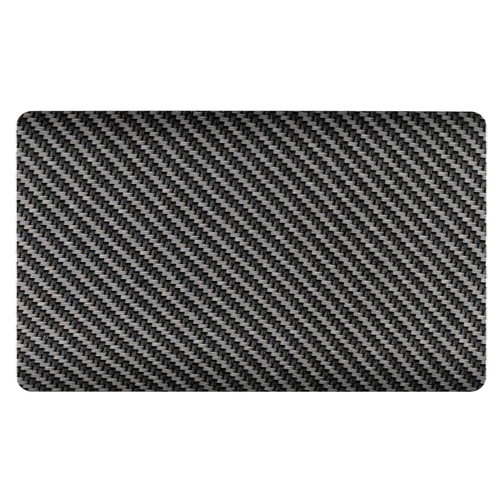 Trendi 2 Gang Artistic Modern Glossy Tactile Double Blanking Plate Carbon Fibre