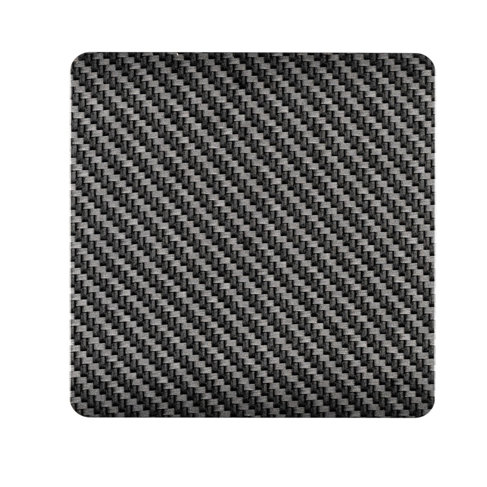 Trendi Artistic Modern Glossy Tactile Single Blanking Plate Carbon Fibre